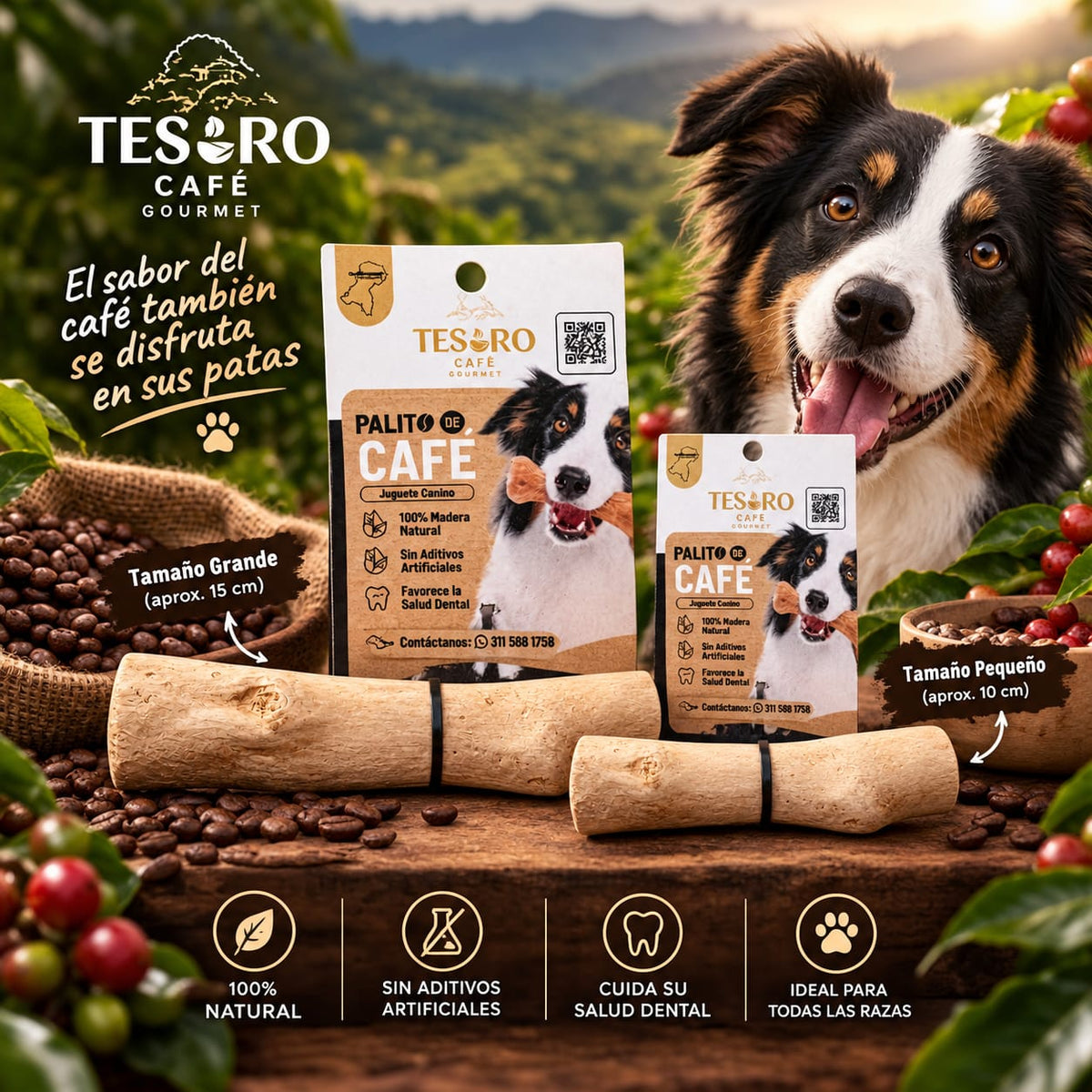 HUESO DE PALO DE CAFE PARA MASCOTAS